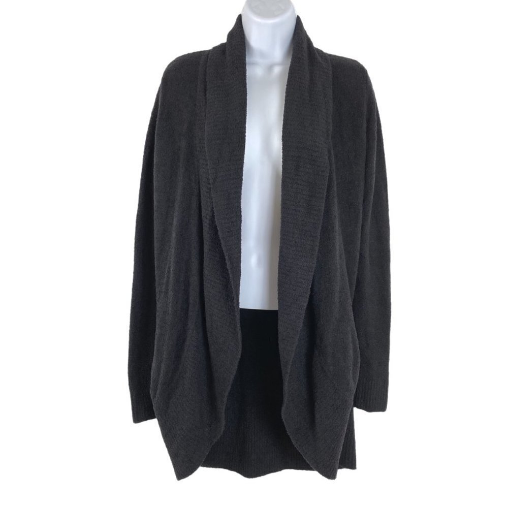 Barefoot Dreams CozyChic Lite Circle Cardigan Sweater Black Women's XS/S